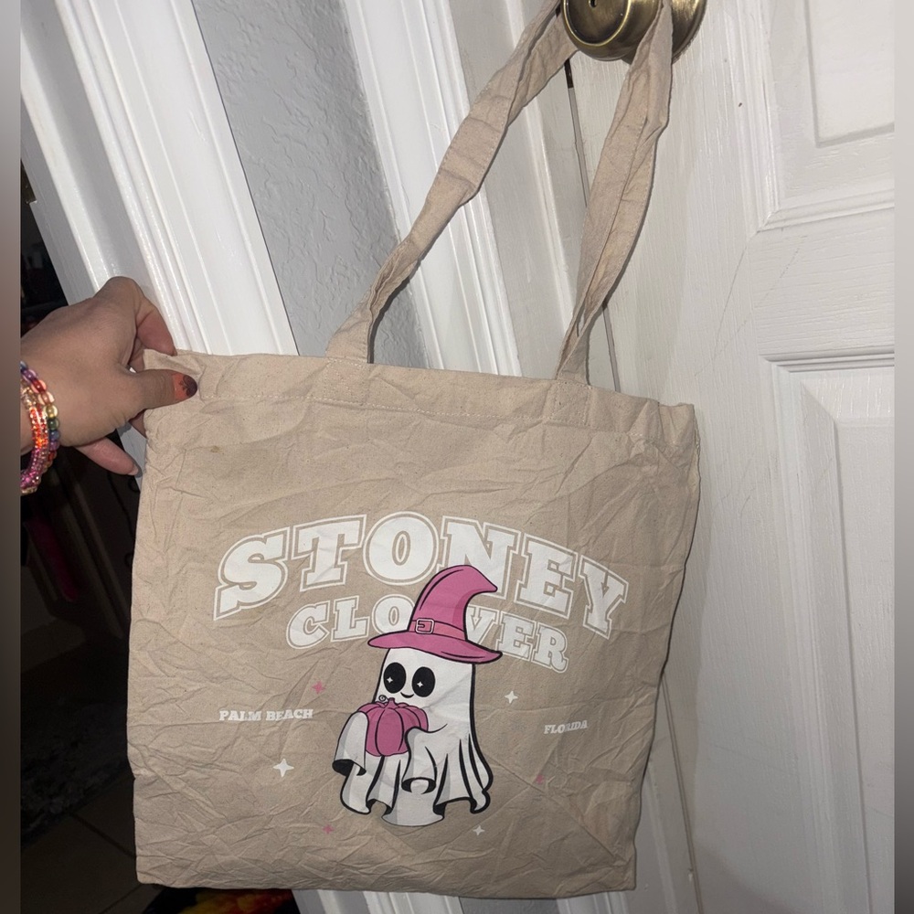 Stoney Clover Tote Bag with Ghost Design